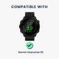 kwmobile Replacement Strap Compatible with Garmin Forerunner 55 / Forerunner 165 / 245 / 645 / 570 42mm Watchband