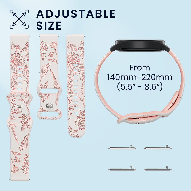 kwmobile Replacement Strap Compatible with Garmin Forerunner 55 / Forerunner 165 / 245 / 645 / 570 42mm Watchband