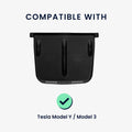 kwmobile Wireless Charger Panel Protective Cover for Tesla Model Y / Model 3 - Car Charging Pad Mat - Cover Phone Pad