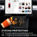 kwmobile Wireless Charger Panel Protective Cover for Tesla Model Y / Model 3 - Car Charging Pad Mat - Cover Phone Pad