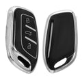 kwmobile Car Key Fob Cover compatible with MG 3-Button ZS MG4 MG5 MG6 - Silicone Key Case
