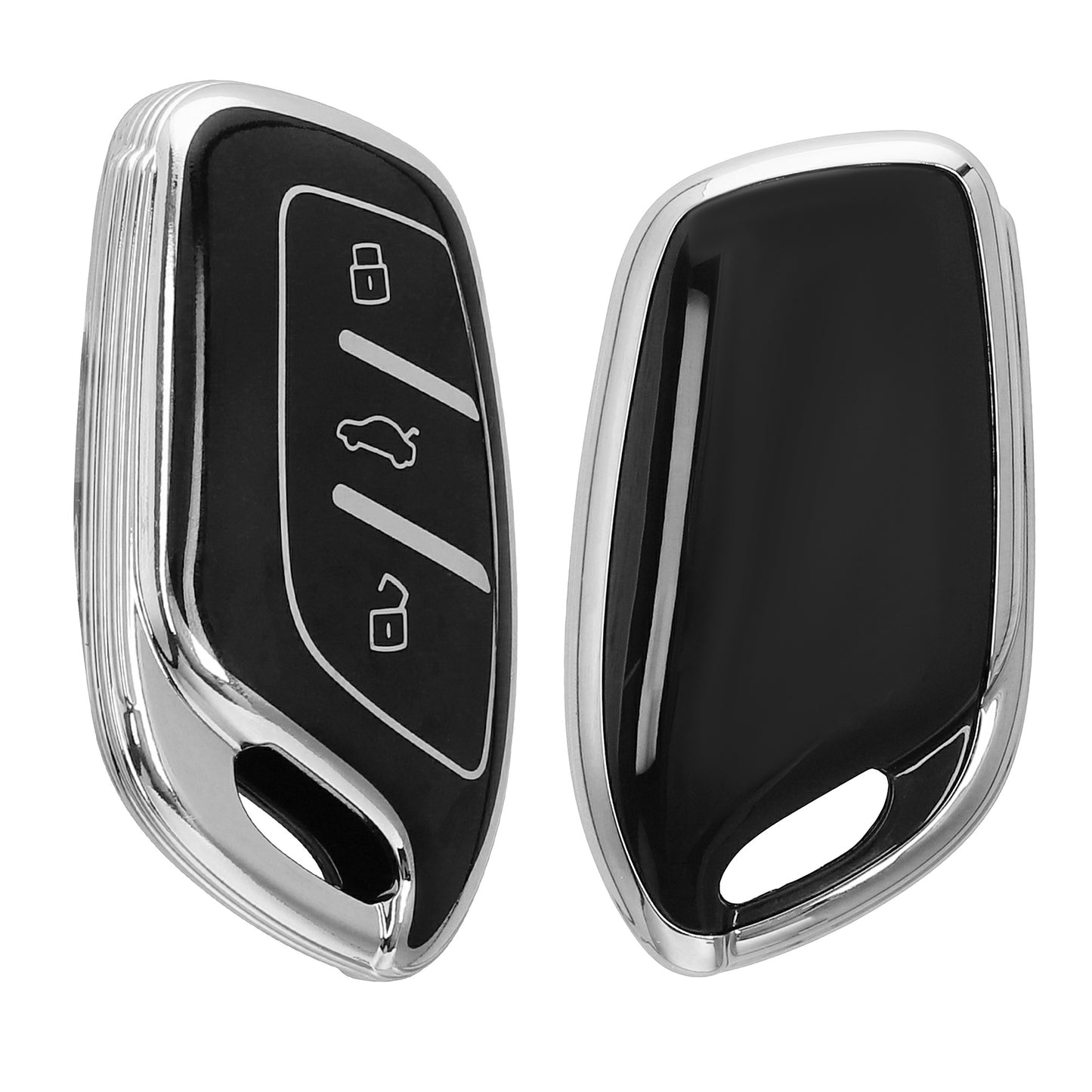 kwmobile Car Key Fob Cover compatible with MG 3-Button ZS MG4 MG5 MG6 - Silicone Key Case