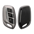 kwmobile Autoschlüssel Hülle kompatibel mit MG 3-Tasten ZS MG4 MG5 MG6 - Schlüsselhülle Silikon Cover - Schwarz matt Schwarz Schwarz matt  [dsg01]