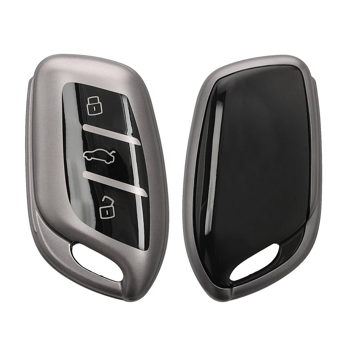 kwmobile Autoschlüssel Hülle kompatibel mit MG 3-Tasten ZS MG4 MG5 MG6 - Schlüsselhülle Silikon Cover - Schwarz matt Schwarz Schwarz matt  [dsg01]