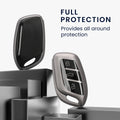 kwmobile Car Key Case compatible with MG 3-Button ZS MG4 MG5 MG6 - Silicone Cover Key Shell