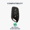 kwmobile Car Key Case compatible with MG 3-Button ZS MG4 MG5 MG6 - Silicone Cover Key Shell