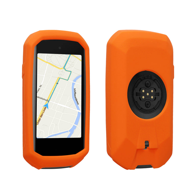 kwmobile Hülle kompatibel mit Garmin Edge 1050 - Silikon GPS Fahrrad Case Schutzhülle Orange  