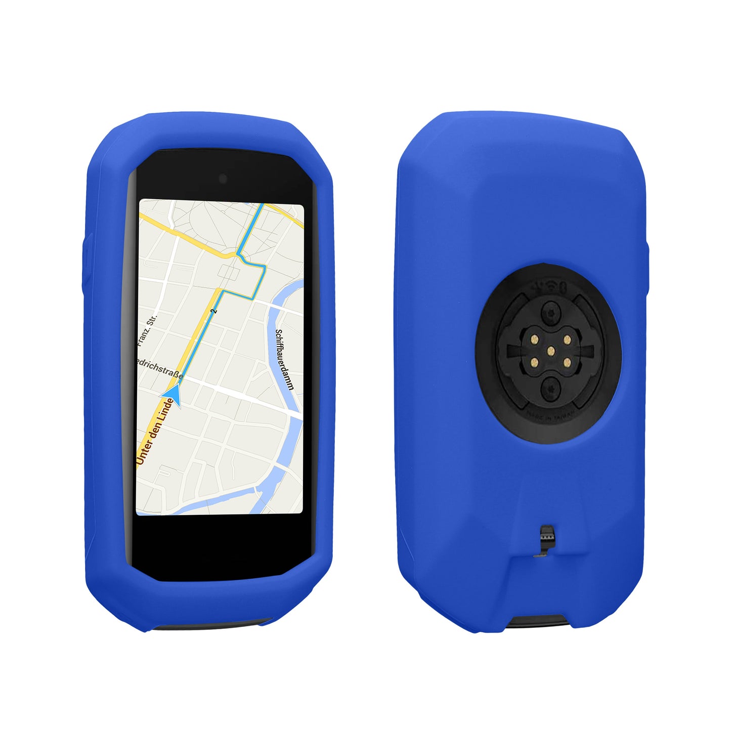 kwmobile Hülle kompatibel mit Garmin Edge 1050 - Silikon GPS Fahrrad Case Schutzhülle Blau  