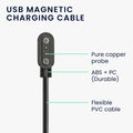 kwmobile USB Cable Charger compatible with CMF Watch Pro 2 / Watch 3 Pro Charging Cable Smart Watch Replacement Cable Fitness Tracker Charging Cable