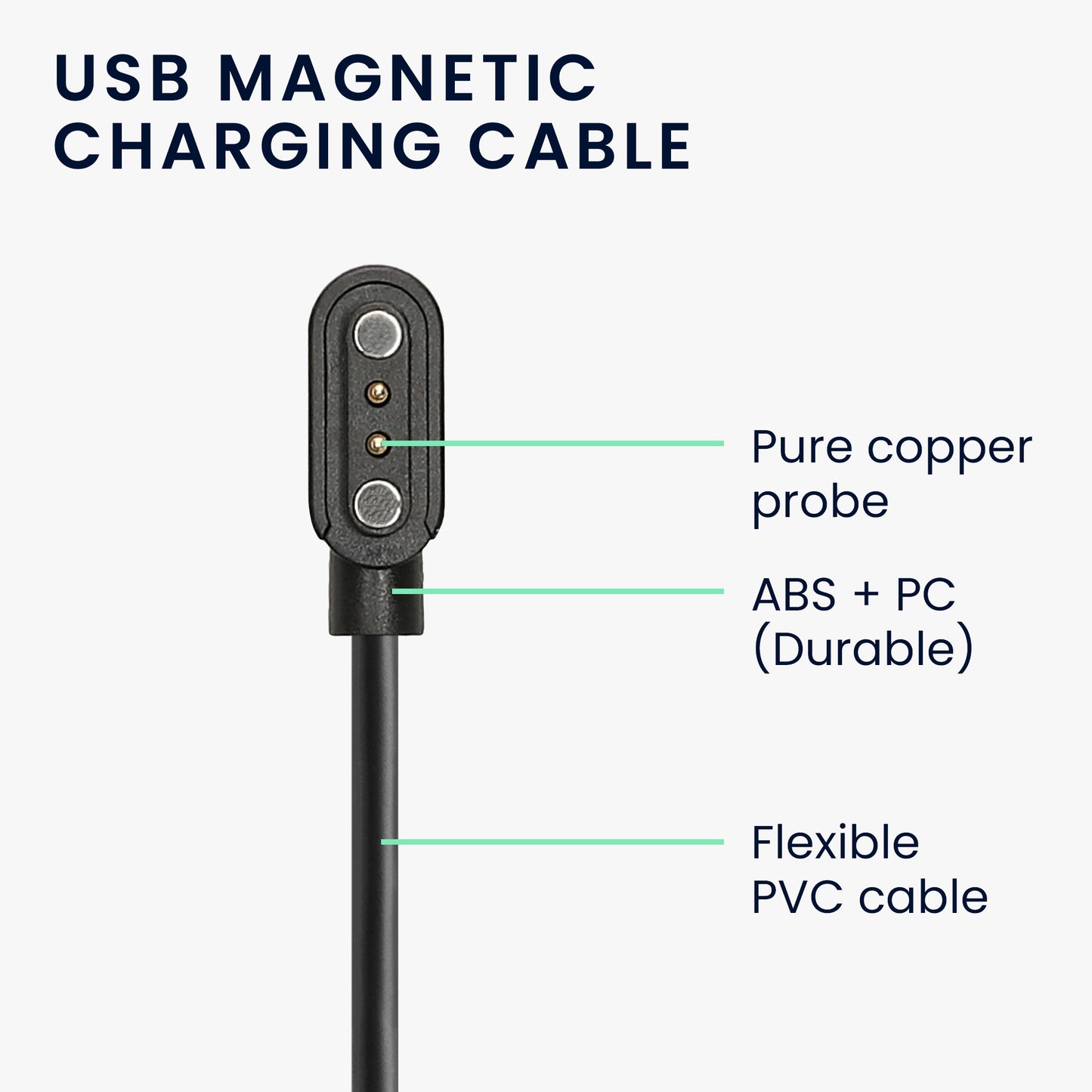 kwmobile USB Cable Charger compatible with CMF Watch Pro 2 / Watch 3 Pro Charging Cable Smart Watch Replacement Cable Fitness Tracker Charging Cable