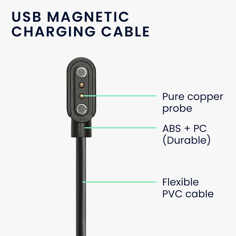 kwmobile USB Cable Charger compatible with CMF Watch Pro 2 / Watch 3 Pro Charging Cable Smart Watch Replacement Cable Fitness Tracker Charging Cable