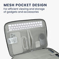 kwmobile Tablet and Keyboard Bag compatible with Magic Keyboard K380 K480 & 12.9" - 13" Tablet Case - Tablet Pouch with Multiple Pockets - Bluetooth Keyboard Protective Cover