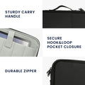 kwmobile Tablet and Keyboard Bag compatible with Magic Keyboard K380 K480 & 12.9" - 13" Tablet Case - Tablet Pouch with Multiple Pockets - Bluetooth Keyboard Protective Cover