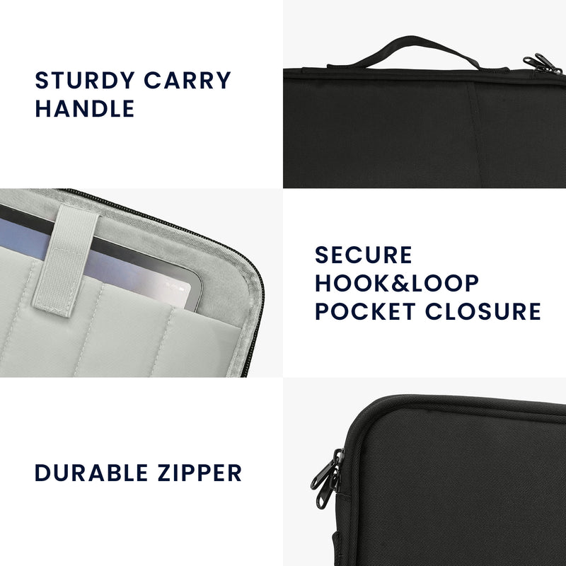 kwmobile Tablet and Keyboard Bag compatible with Magic Keyboard K380 K480 & 12.9" - 13" Tablet Case - Tablet Pouch with Multiple Pockets - Bluetooth Keyboard Protective Cover