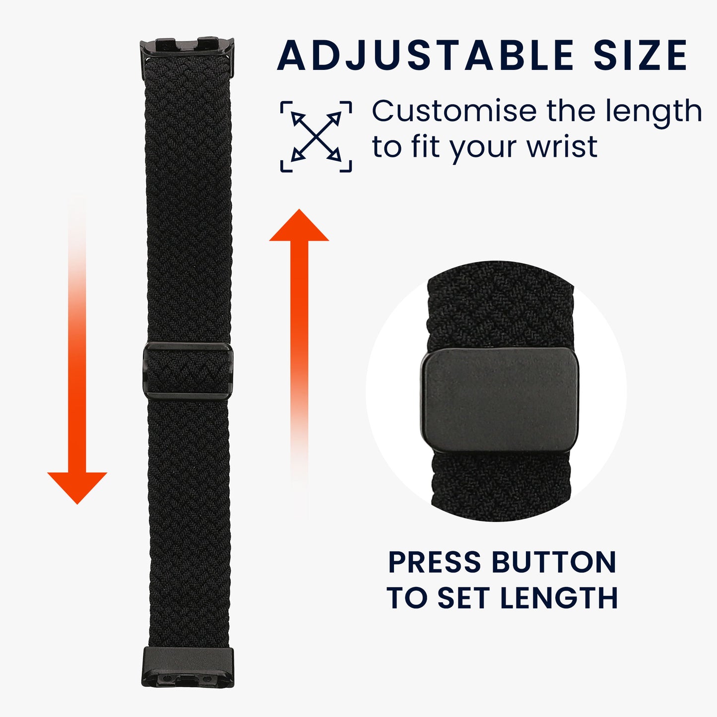 kwmobile Replacement Strap Compatible with Huawei Band 10 / 9 / 8 Strap Set with Magnetic Clasp