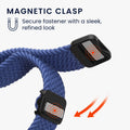kwmobile Replacement Strap Compatible with Huawei Band 10 / 9 / 8 Strap Set with Magnetic Clasp