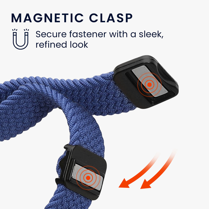 kwmobile Replacement Strap Compatible with Huawei Band 10 / 9 / 8 Strap Set with Magnetic Clasp
