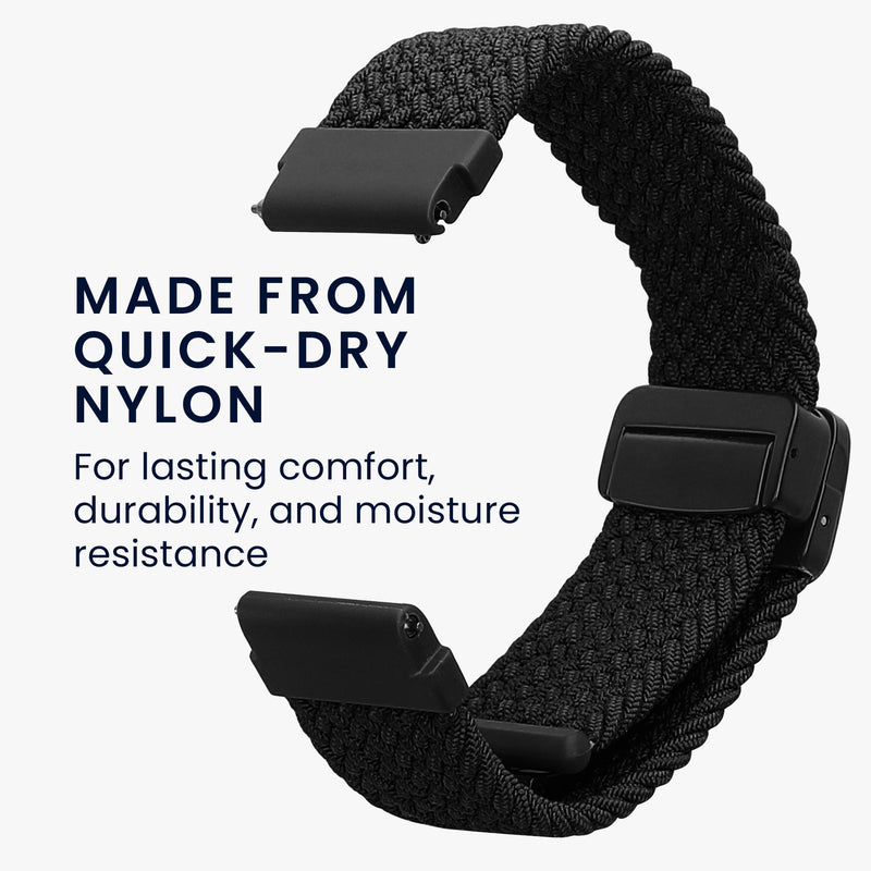 kwmobile Replacement Strap compatible with Huami 22mm Amazfit Bip 6 / Bip 5 Unity / Bip 5 / GTS 3 / Balance 2 / Helio Strap Band Set with Magnetic Clasp