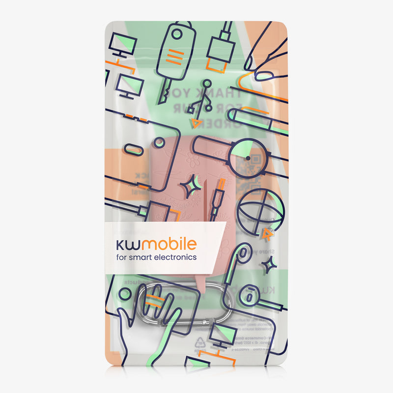 kwmobile Case for Jabra Elite 4 Headphones Protective Cover with Carabiner