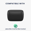 kwmobile Case for Jabra Elite 4 Headphones Protective Cover with Carabiner