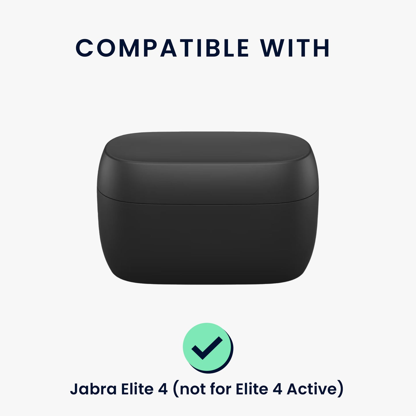 kwmobile Case for Jabra Elite 4 Headphones Protective Cover with Carabiner