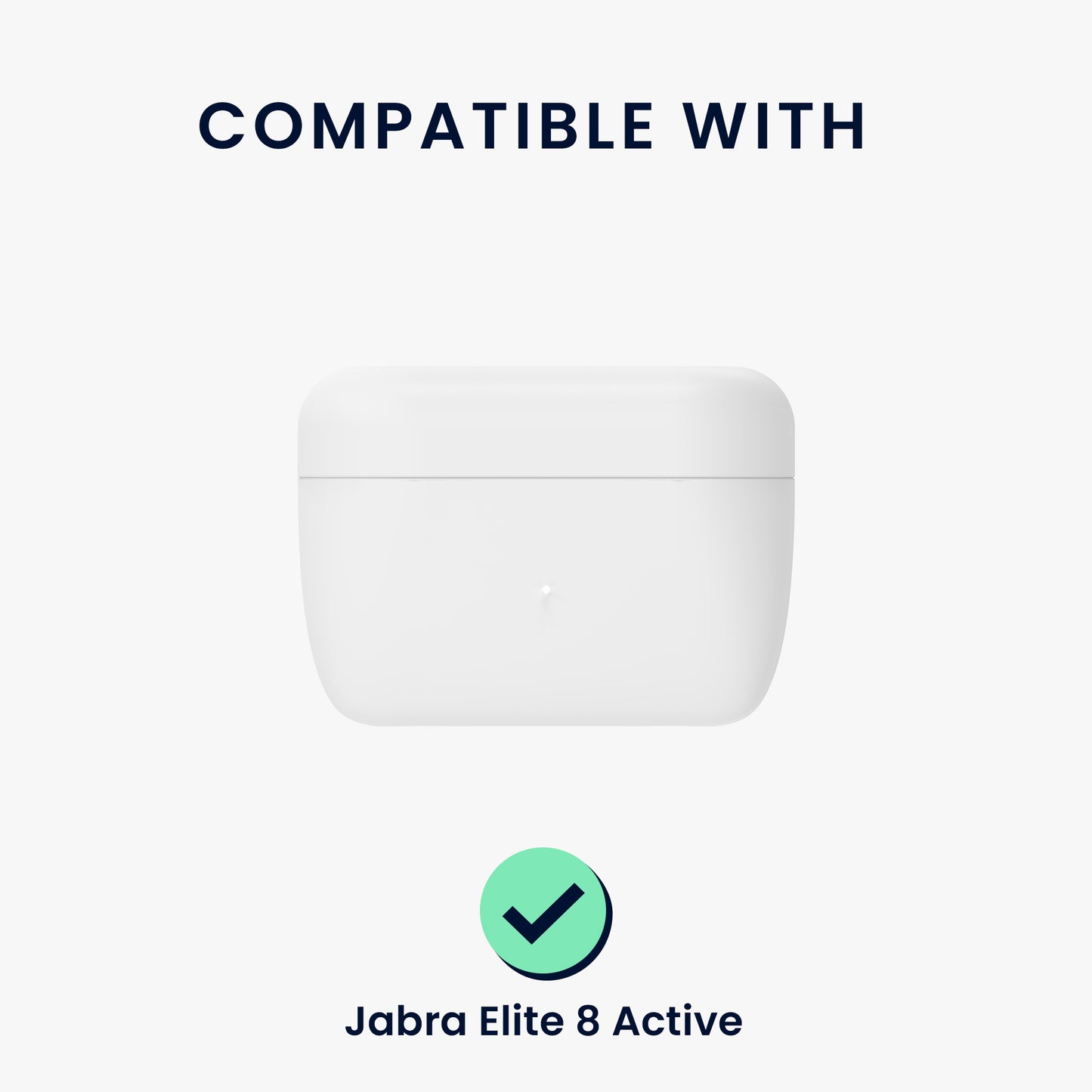 kwmobile Silicone Case for Jabra Elite 8 Active - Headphone Protective Cover with Carabiner
