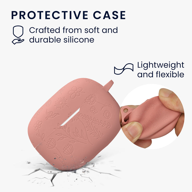 kwmobile Case for JBL Wave 200TWS - Headphone Protective Cover with Carabiner