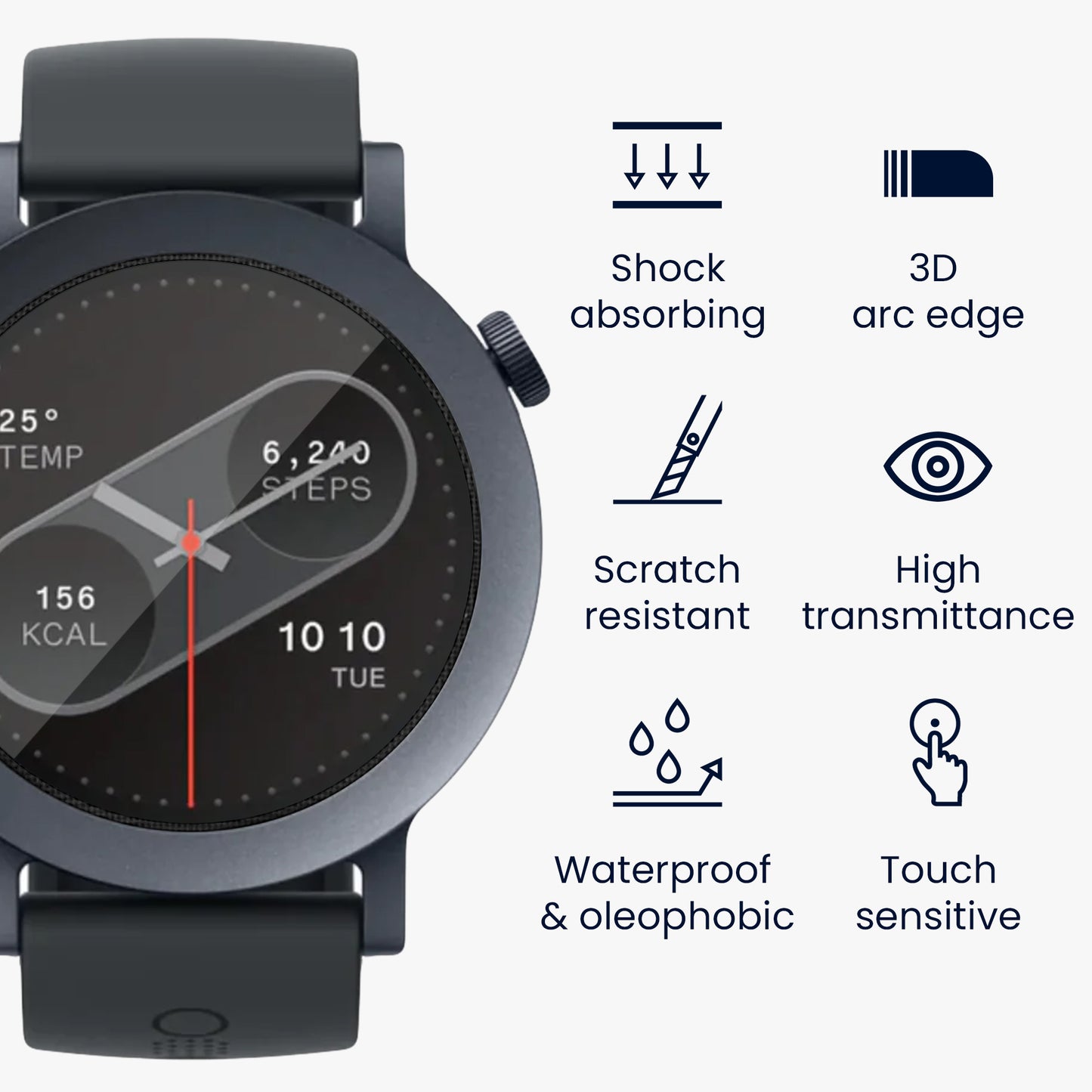 kwmobile Screen Protector compatible with CMF by Nothing Watch Pro 2 Film Protective Film for Fitness Tracker Robust Screen Protection