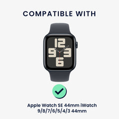 kwmobile Ersatzarmband kompatibel mit Apple Watch SE 44mm iWatch 9/8/7/6/5/4/3 44mm Armband mit Magnetverschluss - Grün