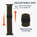 kwmobile Replacement Strap Compatible with Apple Watch SE 44mm iWatch 9/8/7/6/5/4/3 44mm Band with Magnetic Closure