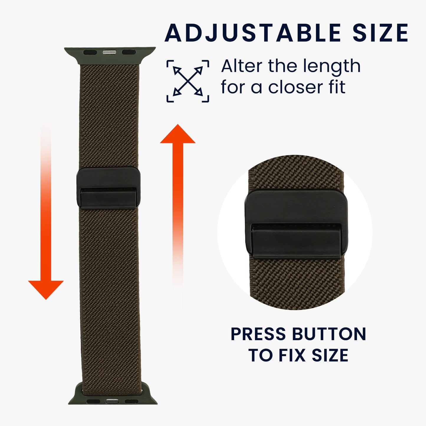 kwmobile Replacement Strap Compatible with Apple Watch SE 44mm iWatch 9/8/7/6/5/4/3 44mm Band with Magnetic Closure
