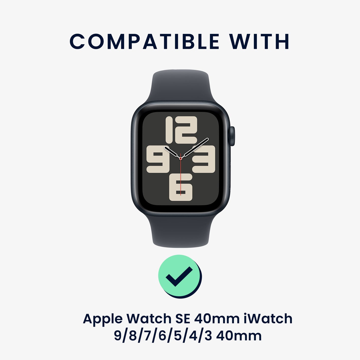 kwmobile Replacement Strap Compatible with Apple Watch SE 40mm iWatch 9/8/7/6/5/4/3 40mm Strap
