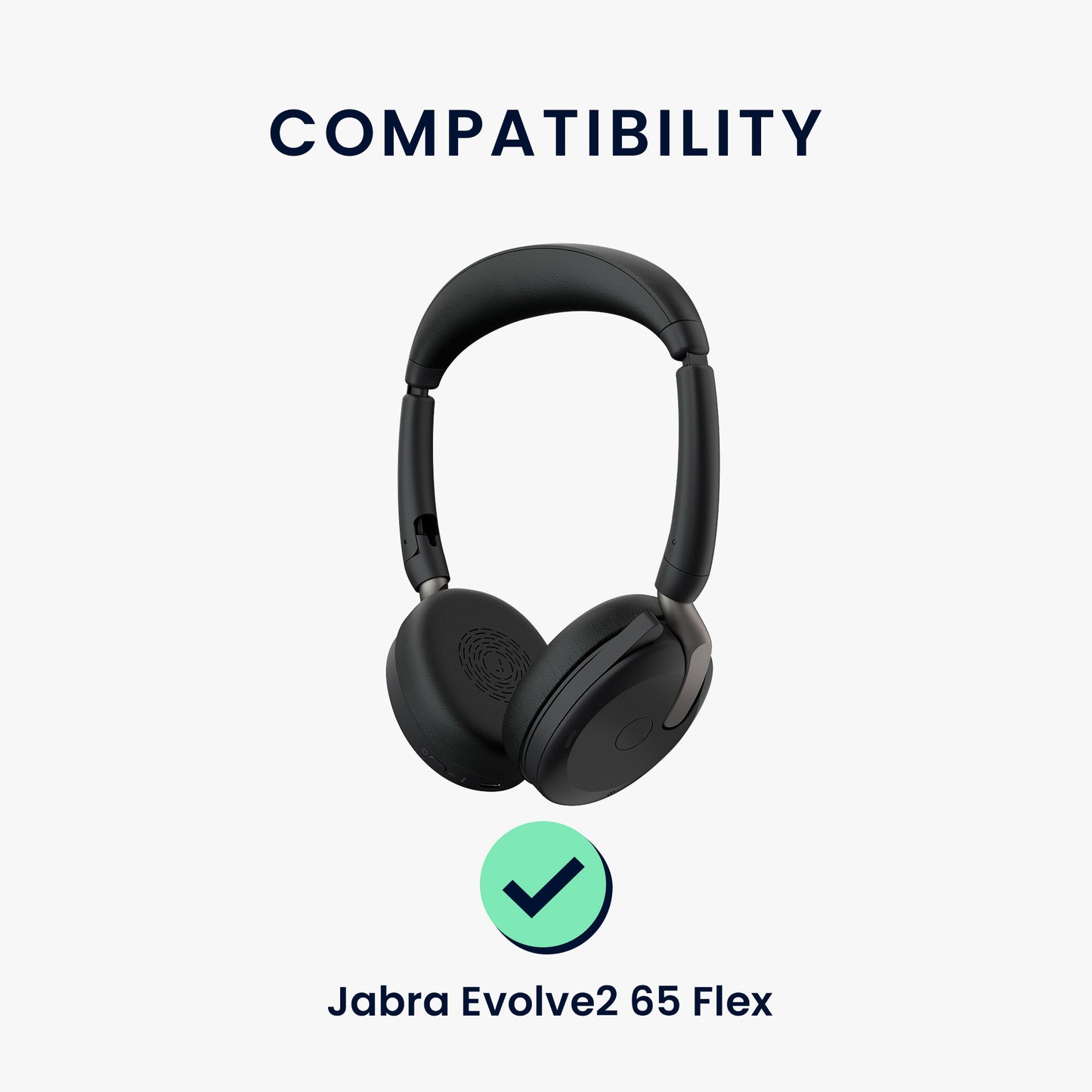 2x Earpads for Jabra Evolve2 65 Flex