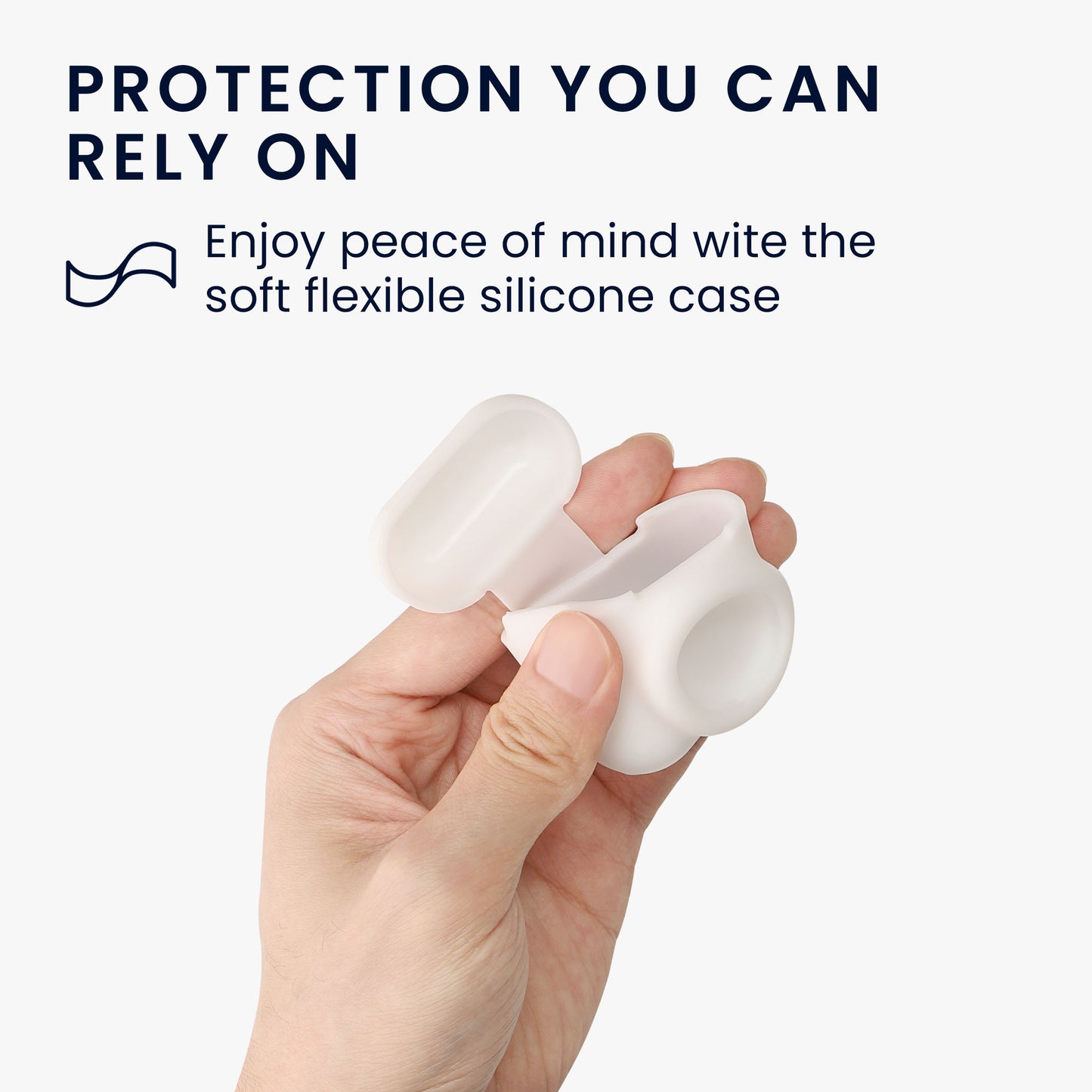 kwmobile 2-in1 Case Compatible with Apple Airpods 1 & 2 - Headphone Case Compatible with Airtag - Protective Cover with Carabiner