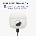 kwmobile 2-in-1 Case Compatible with Apple Airpods Pro 2 - Headphone Case Compatible with Airtag - Protective Cover with Carabiner