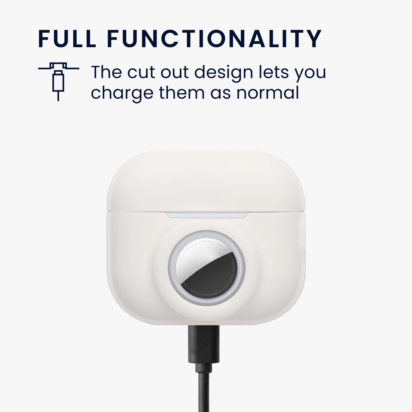 kwmobile 2-in-1 Case Compatible with Apple Airpods Pro 2 - Headphone Case Compatible with Airtag - Protective Cover with Carabiner
