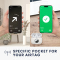 kwmobile 2-in-1 Case Compatible with Apple Airpods Pro 2 - Headphone Case Compatible with Airtag - Protective Cover with Carabiner