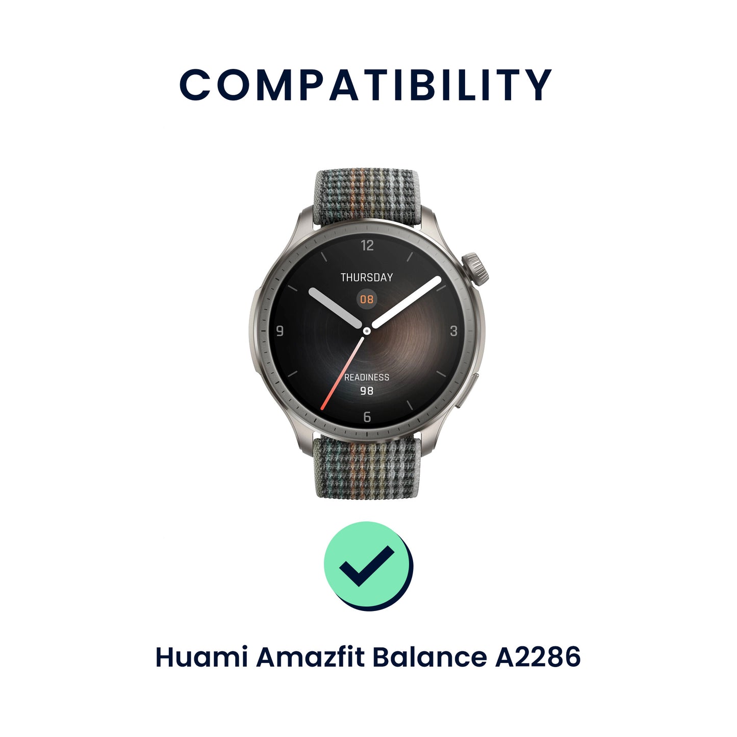 kwmobile Watch Strap for Huami Amazfit Balance A2286 Band Fitness Tracker Strap Set Replacement Band Smartwatch