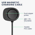 kwmobile USB Cable Charger compatible with Huami Amazfit Balance A2286 / Balance 2 A2429 / T-Rex 3 / Helio Strap Charging Cable - Smartwatch Replacement Cable - Fitness Tracker Charging Cable