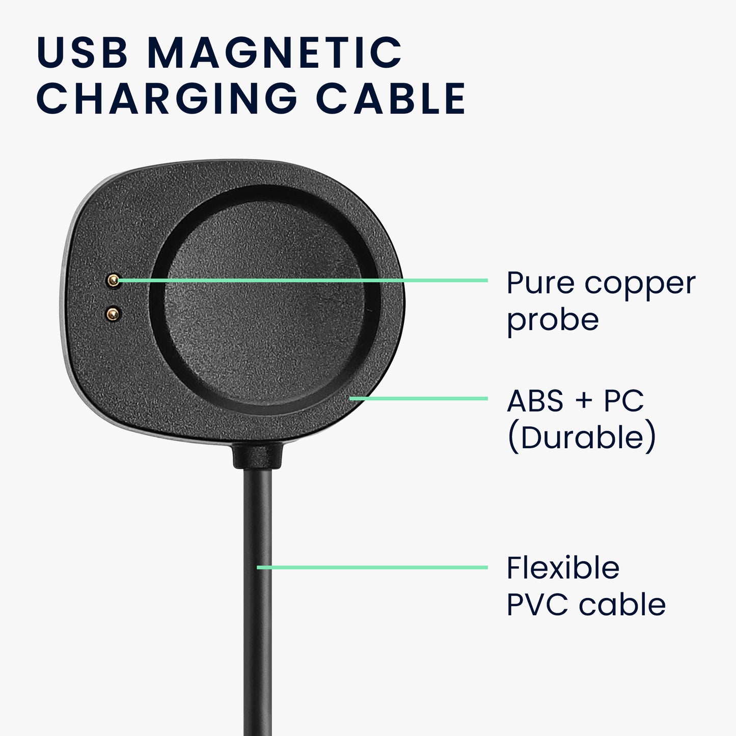 kwmobile USB Cable Charger compatible with Huami Amazfit Balance A2286 / Balance 2 A2429 / T-Rex 3 / Helio Strap Charging Cable - Smartwatch Replacement Cable - Fitness Tracker Charging Cable