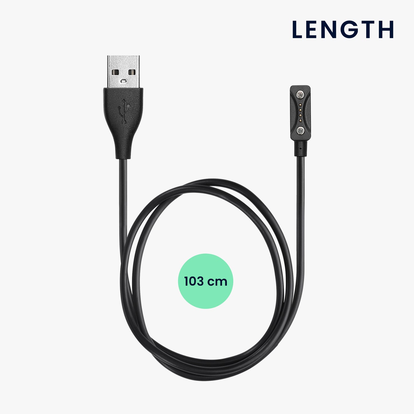 kwmobile USB Cable Charger compatible with Polar Ignite 3 / Pacer / Pacer Pro / Vantage V3 / Vantage M3 Charging Cable Smart Watch Replacement Cable Fitness Tracker Charging Cable