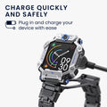 kwmobile USB Cable Charger compatible with imoo Watch Phone Z7 / Z8 / Z9 / Z10 Charging Cable Smartwatch Replacement Cable Fitness Tracker Charging Cable