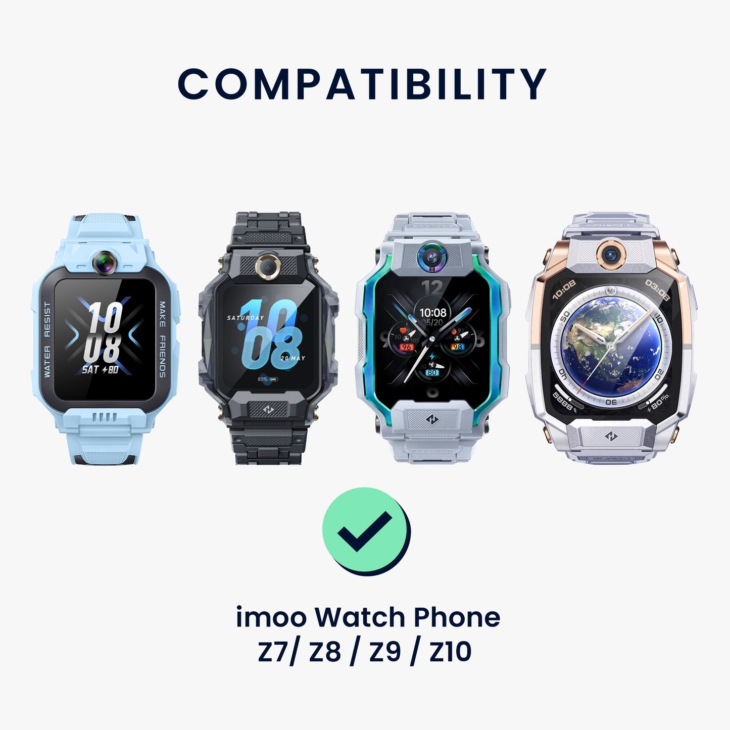 kwmobile USB Cable Charger compatible with imoo Watch Phone Z7 / Z8 / Z9 / Z10 Charging Cable Smartwatch Replacement Cable Fitness Tracker Charging Cable