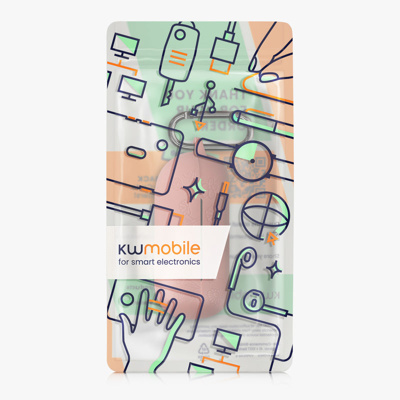 kwmobile Silicone Case for Sony WF-C700N Case - Headphone Protective Cover with Carabiner