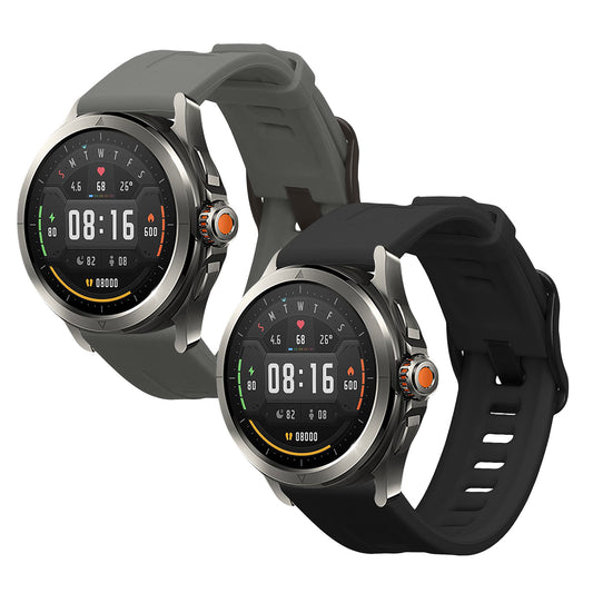 kwmobile 2x Uhrenarmband für Xiaomi Watch S4 / S4 Sport / S3 / S2 / Watch S1 Active / Watch 5 Active Armband - Fitnesstracker Band Set aus TPU Silikon - Ersatzarmband Smartwatch - Schwarz Dunkelgrau Schwarz  [dsg01]