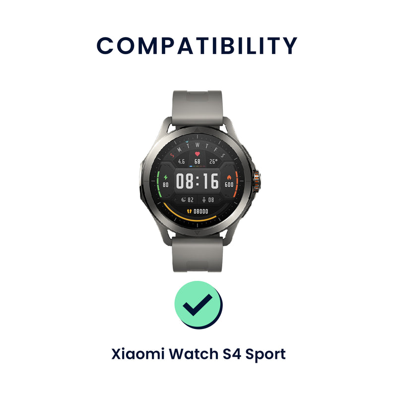 kwmobile Watch Strap for Xiaomi Watch S4 / S4 Sport / S3 / S2 / Watch S1 Active / Watch 5 Active Band Fitness Tracker Strap Set Replacement Strap Smartwatch