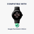 kwmobile Adapter with 22mm Band Width Compatible with Google Pixel Watch 3 45mm / Watch 4 45mm Watch Strap Connector Adapter Set