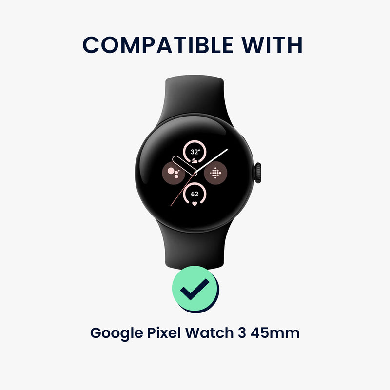 kwmobile Adapter with 22mm Band Width Compatible with Google Pixel Watch 3 45mm / Watch 4 45mm Watch Strap Connector Adapter Set