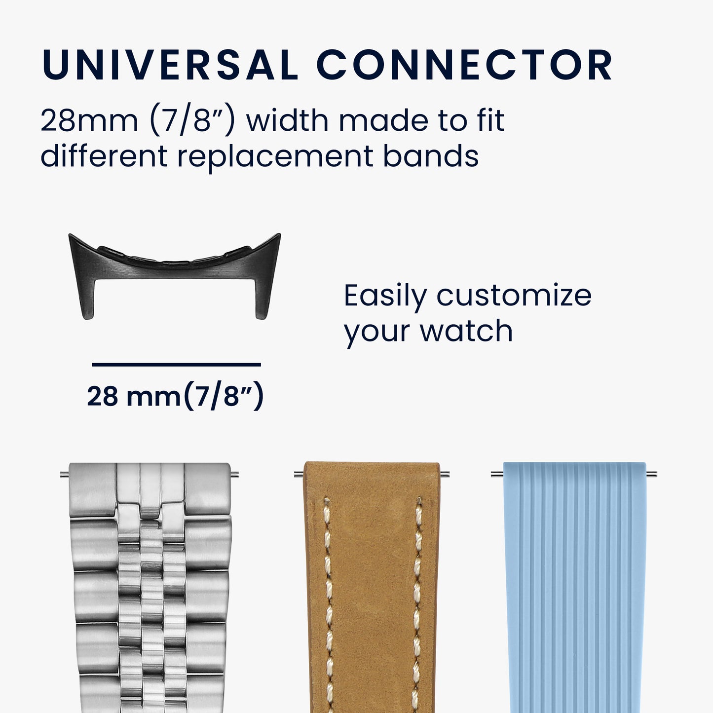 kwmobile Adapter with 22mm Band Width Compatible with Google Pixel Watch 3 45mm / Watch 4 45mm Watch Strap Connector Adapter Set