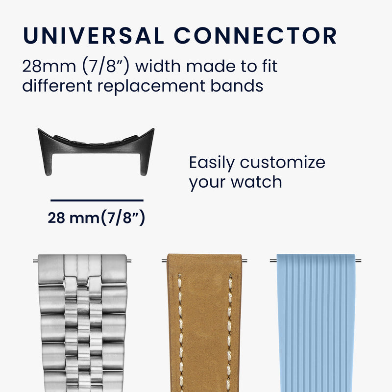 kwmobile Adapter with 22mm Band Width Compatible with Google Pixel Watch 3 45mm / Watch 4 45mm Watch Strap Connector Adapter Set